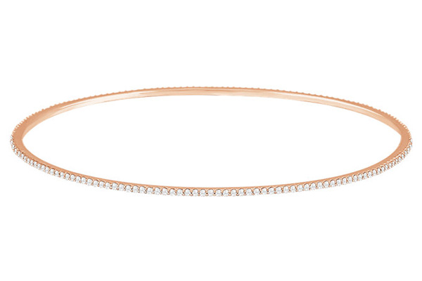 Image of ID 1247855275 14K Rose Gold 1 Carat Diamond Bangle Stackable Bracelet