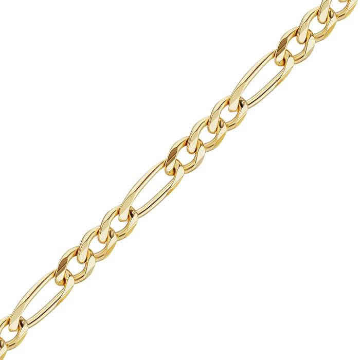 Image of ID 1247857069 18k solid gold 38mm figaro chain necklace