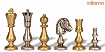 Image of ID 1282106035 Contemporary Staunton Solid Brass Chess Set by Italfama