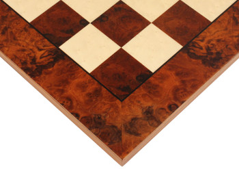 Image of ID 1282106055 Walnut Burl & Erable High Gloss Chess Board - 2375" Squares