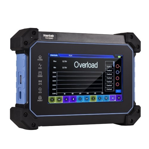 Image of ID 1300845503 Hantek TO1254D Rechargeable Portable Oscilloscope Multimeter 4-Channel 250MHz Bandwidth 1GSa/S Sampling Rate 8M Storage Depth 25MHz Signal Source 7-inch TFT LCD Digital Storage Oscilloscope Arbitrary Waveform Generator with Tool Bag