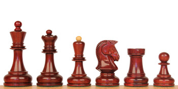 Image of ID 1359337456 The Dubrovnik Championship Chess Set Padauk & Boxwood Pieces with Mission Craft Padauk Chess Board - 39" King
