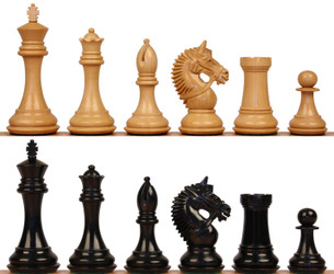 Image of ID 1378257023 Llamrei Staunton Chess Set with Ebony & Boxwood Pieces - 425" King