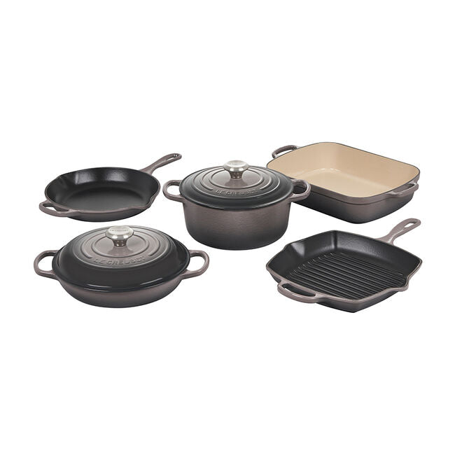 Image of ID 1379680801 Le Creuset Signature Enameled Cast Iron 7-Piece Cookware Set Oyster
