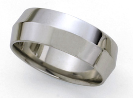 Image of ID 463735375 Knife Edge Platinum Wedding Band - 8mm