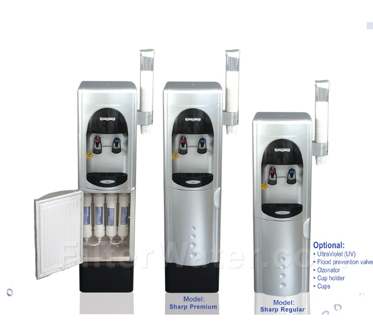 Image of ID 479055305 Crystal Quest CQE-WC-00910-PR Sharp Reverse Osmosis Floor Water Cooler RO and UF - Premium