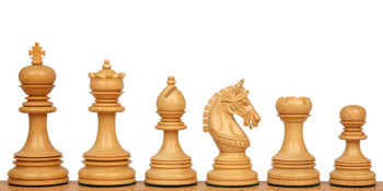 Image of ID 840331428 Chetak Staunton Chess Set with Padauk & Boxwood Pieces - 425" King