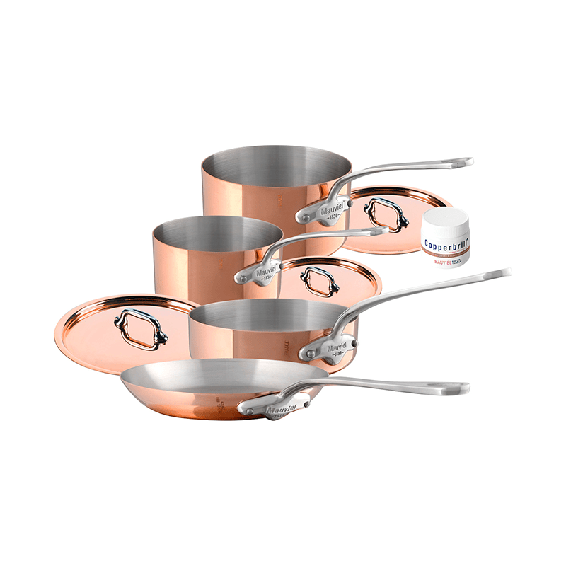 Image of ID 932741934 Mauviel M'heritage M150S Copper 7-Piece Set