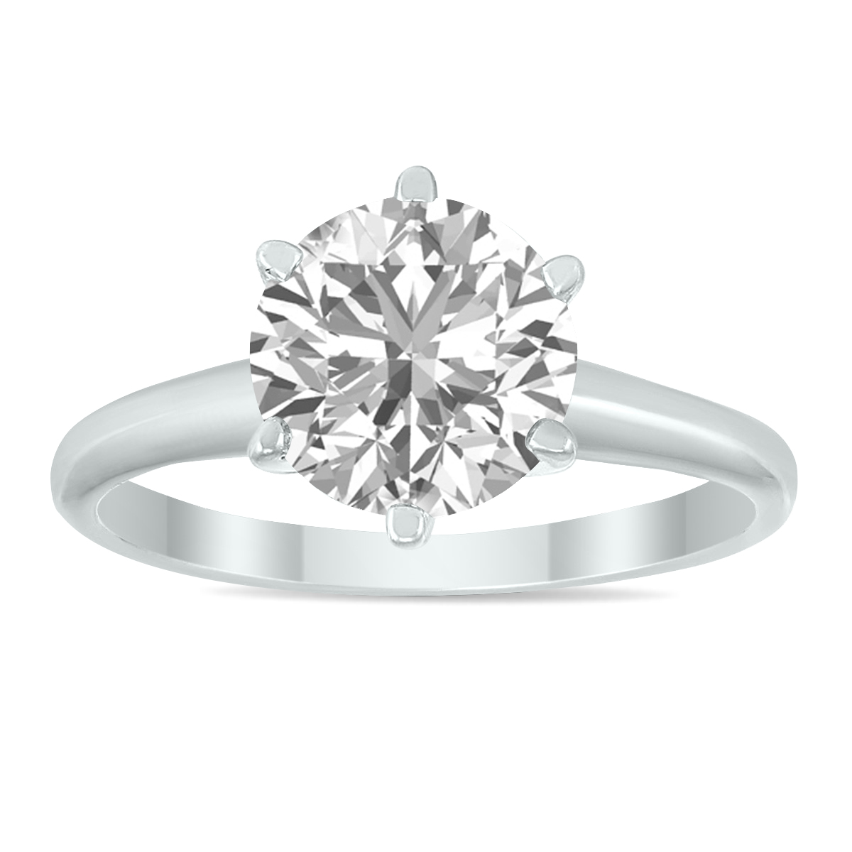 Image of IGI Certified Lab Grown 1 1/4 Carat Diamond Solitaire Ring in 14K White Gold (I Color SI1 Clarity)