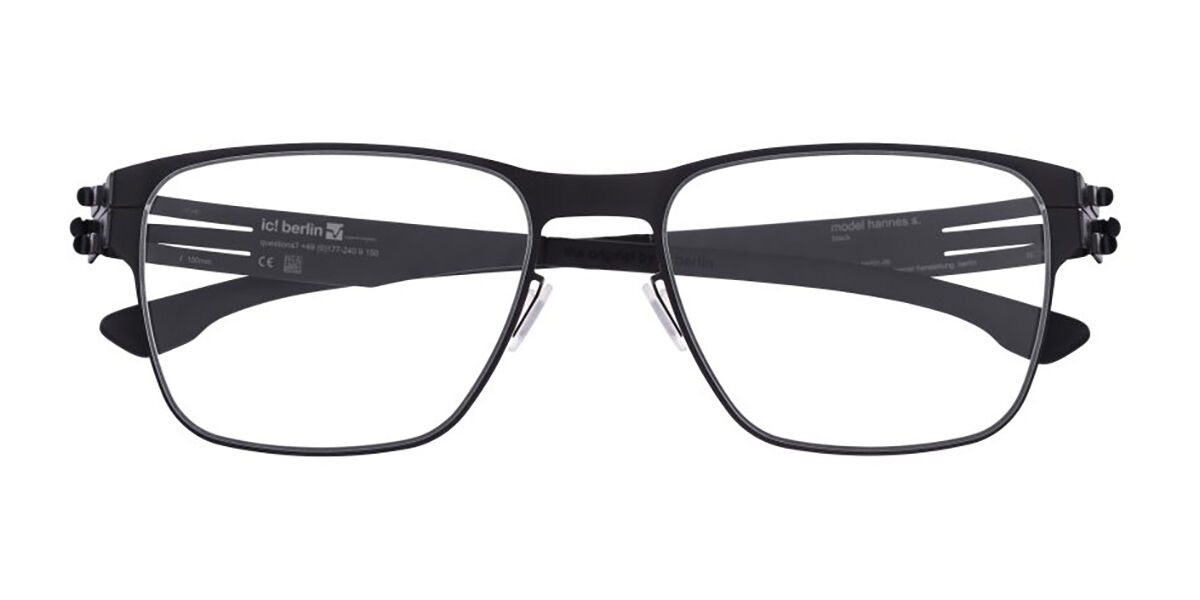 Image of Ic! Berlin M1452 Hannes S Negras Gafas Recetadas para Hombre Negras ESP