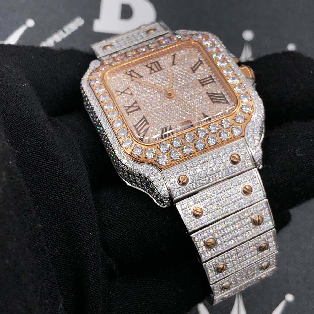 Image of Iced Out Baller Square CZ Steel Bust Down Watch ID 38195737362625