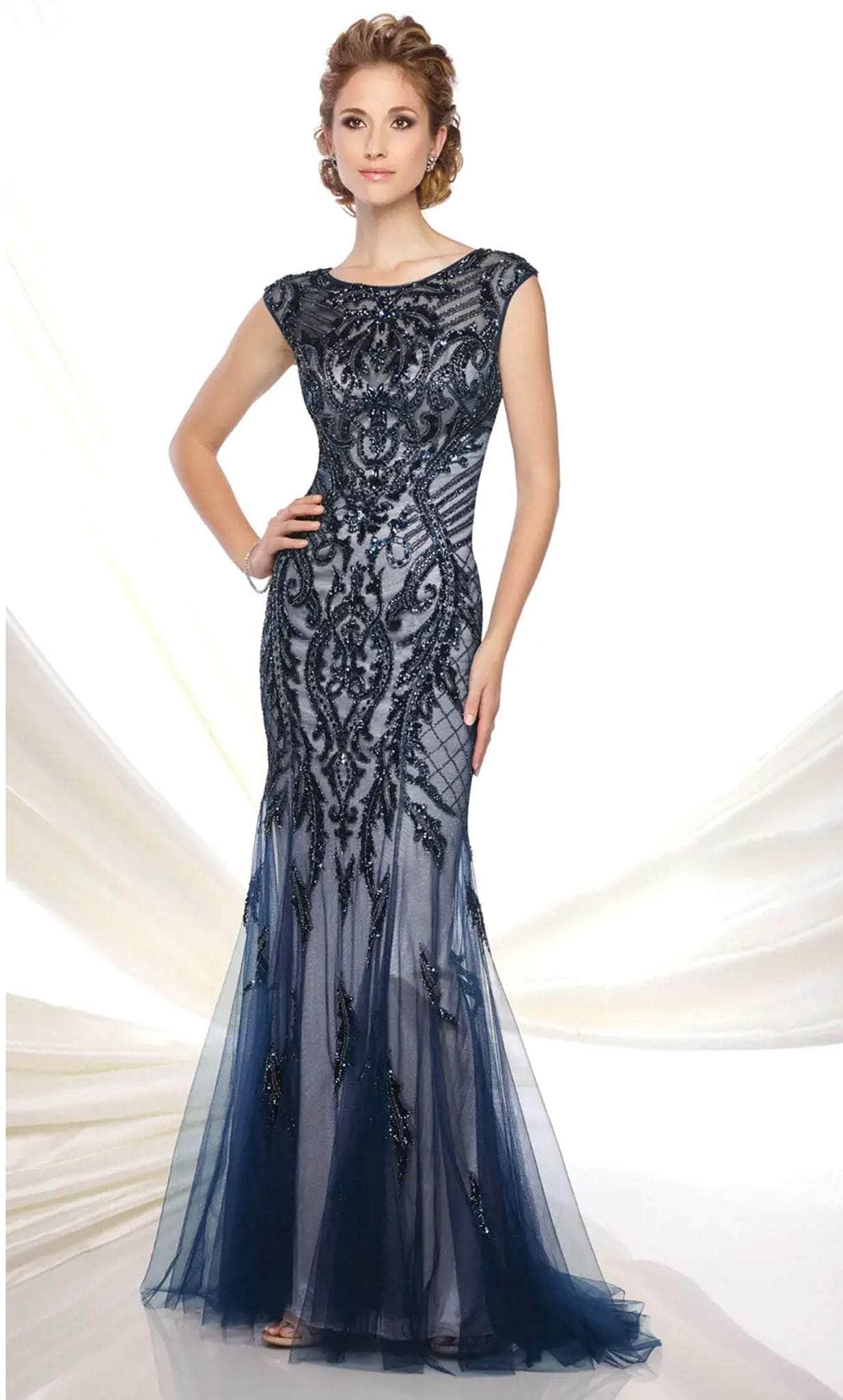Image of Ivonne D 116D31W - Embellished Sleeveless Mother of the Bride Dress