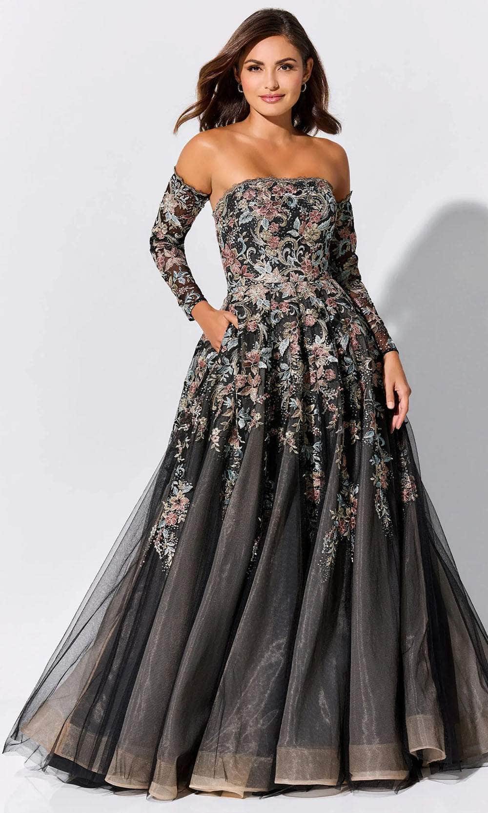 Image of Ivonne D ID327 - Sequin Embellished Strapless Prom Gown