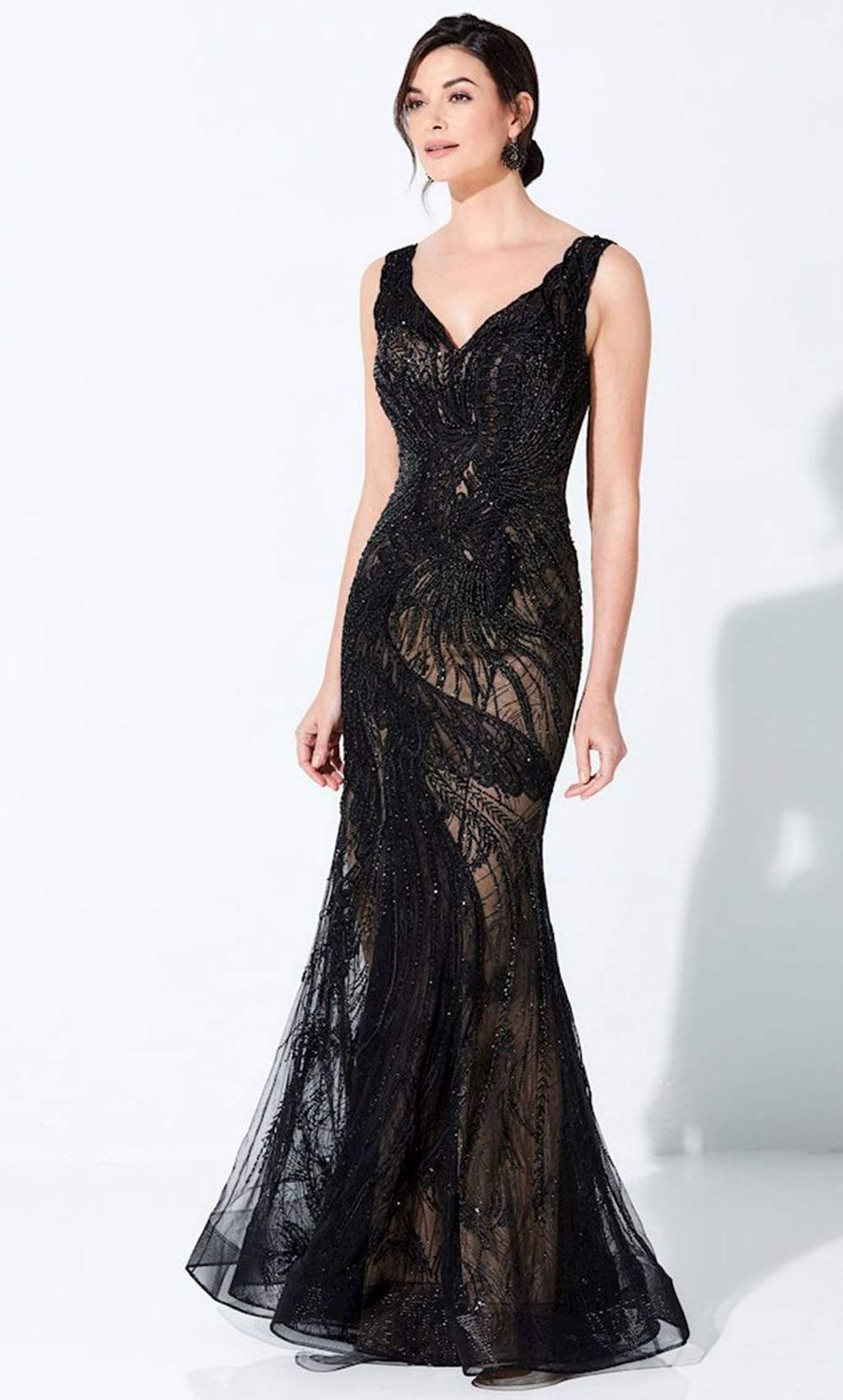 Image of Ivonne D by Mon Cheri - 220D36 Sleeveless Embroidered Gown
