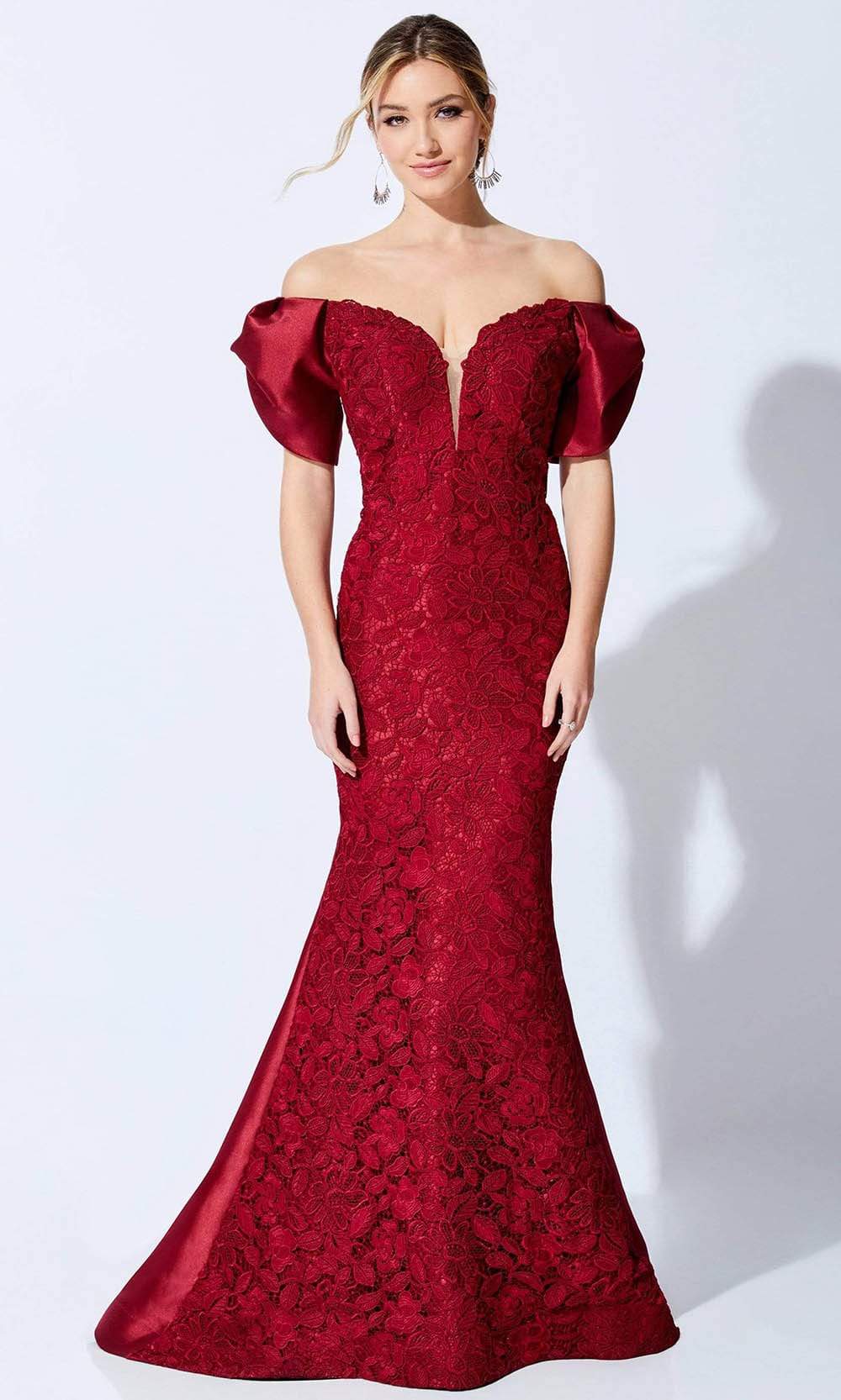Image of Ivonne D by Mon Cheri - 221D46 Plunging Sweetheart Lace Mother of the Groom Dress