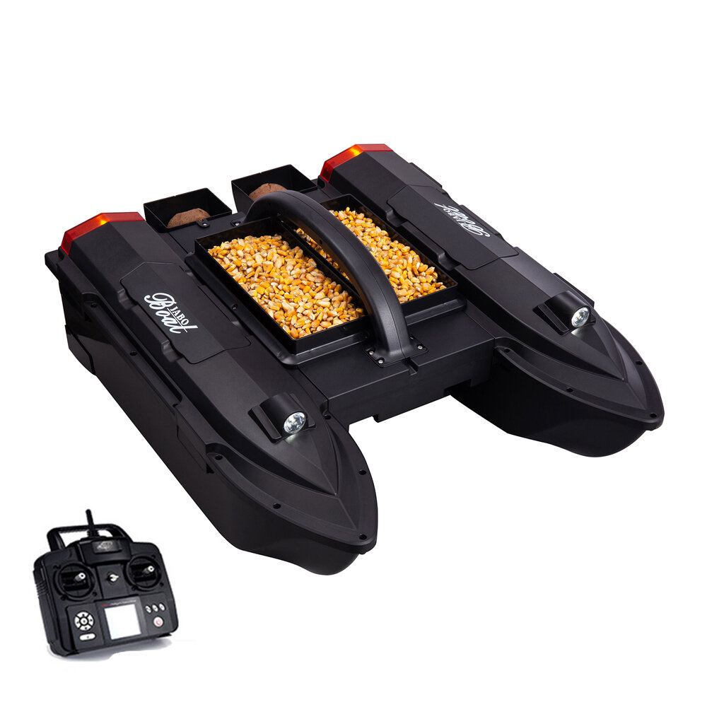 Image of JABO5CG RC Boat GPS Fishing Bait Boat With Fishing Finder Intelligent Control Return Double Bins 4kg Load With Fishing L