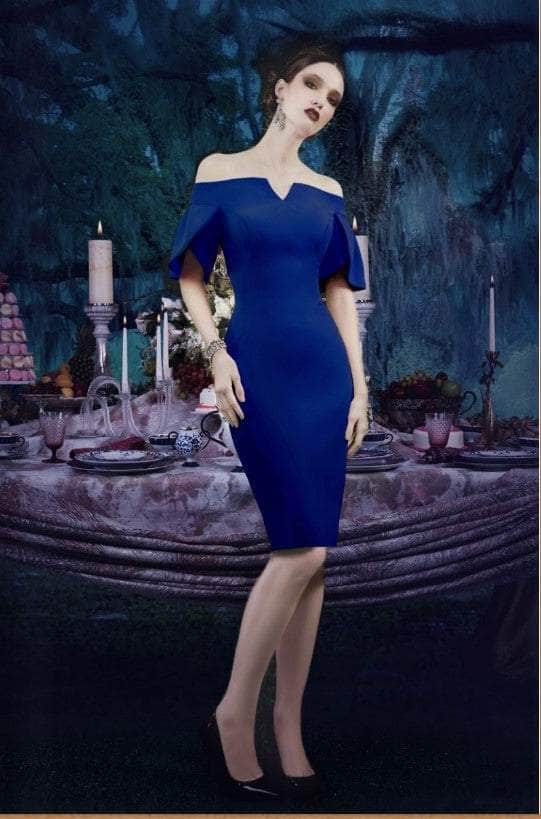 Image of Janique - 1942 Bell Sleeve Off-Shoulder Fitted Dress
