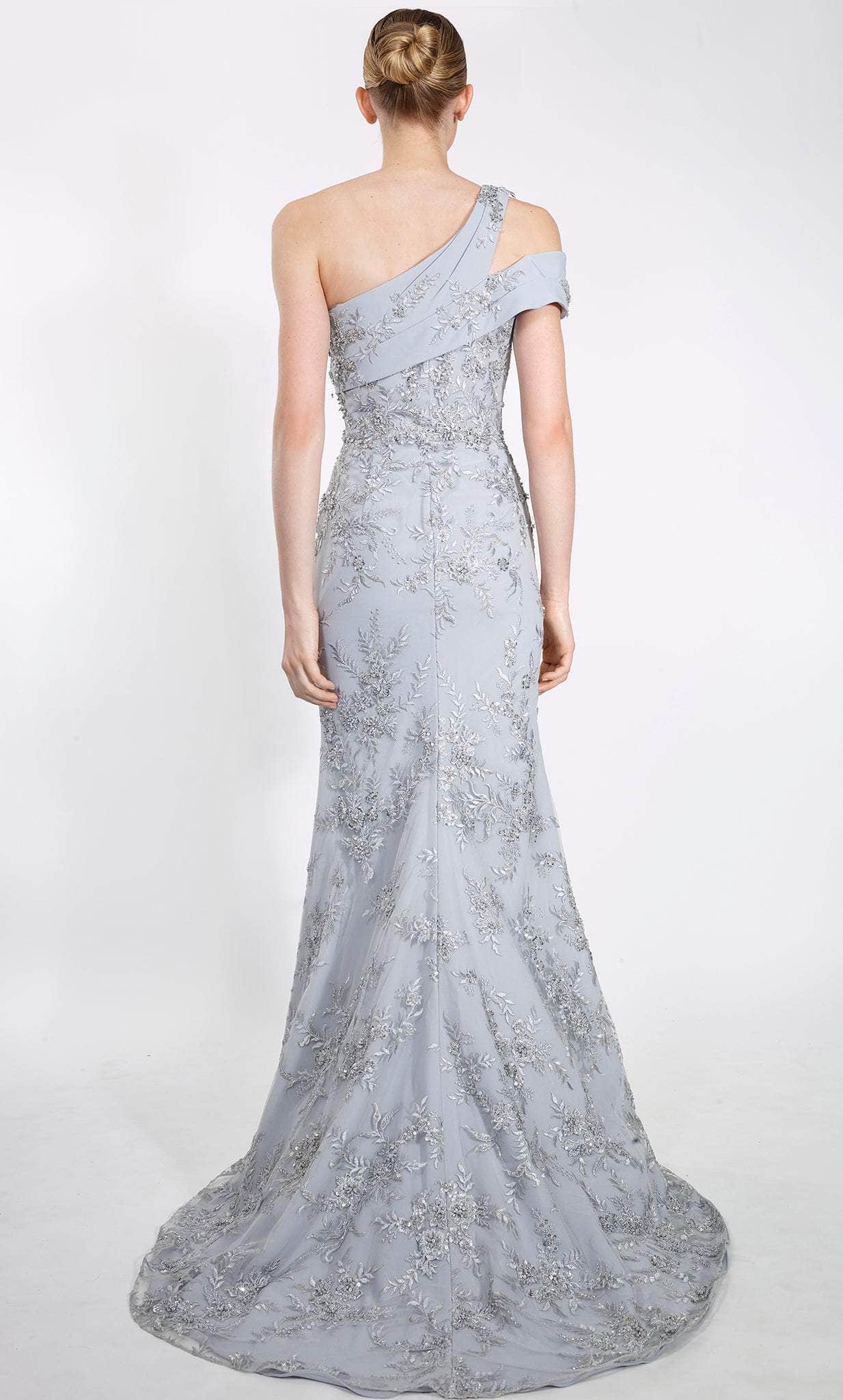 Image of Janique 23001 - Embroidered Trumpet Evening Gown