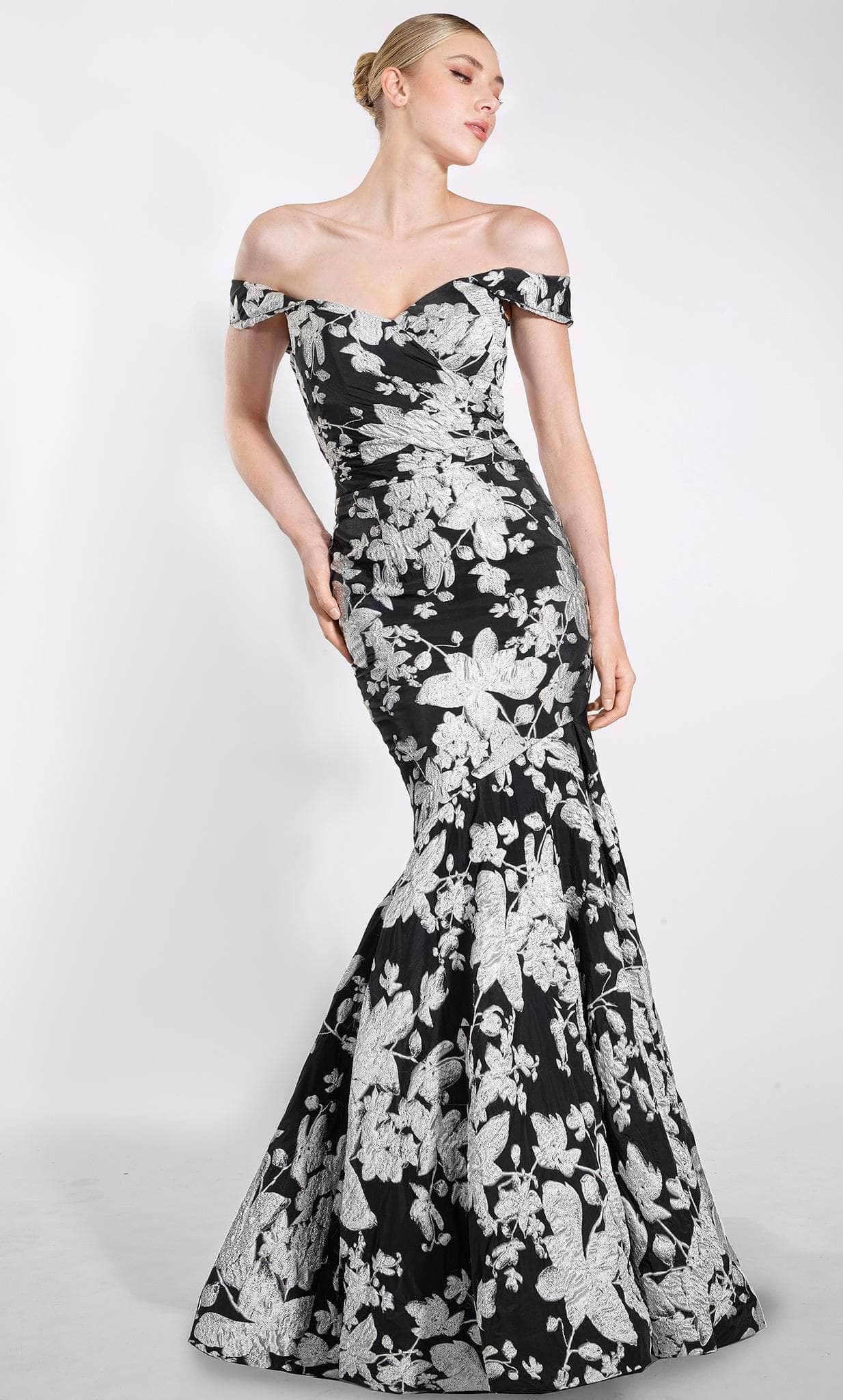 Image of Janique B23002 - Floral Trumpet Evening Gown
