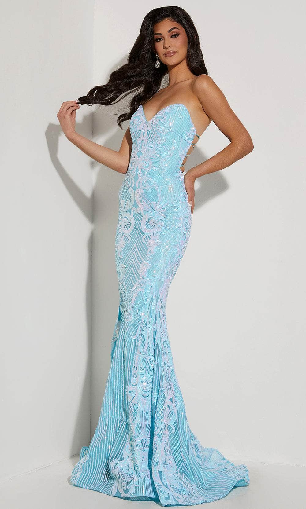 Image of Jasz Couture 7430 - Strapless Sequin Dress
