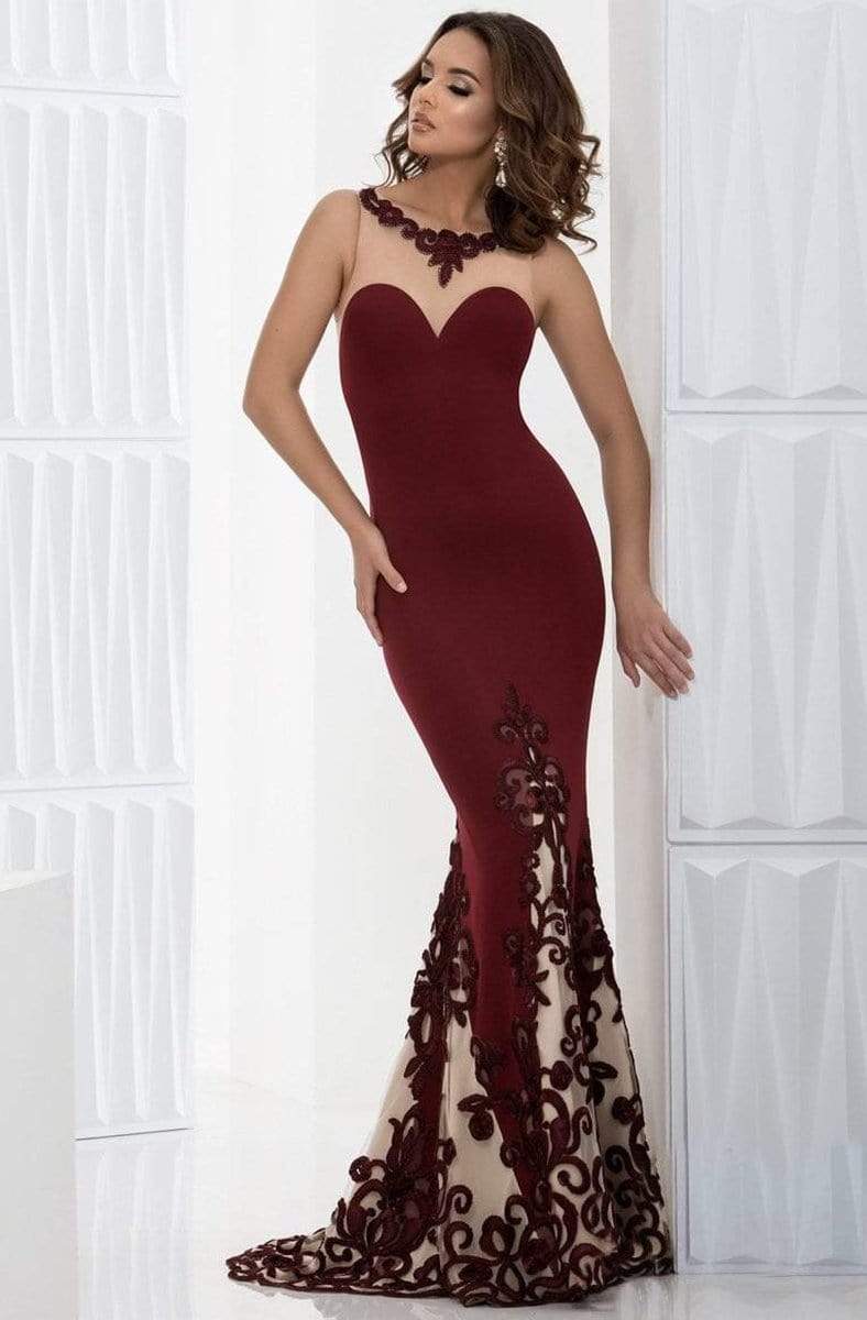 Image of Jasz Couture - Sleeveless Embroidered Long Gown 5613