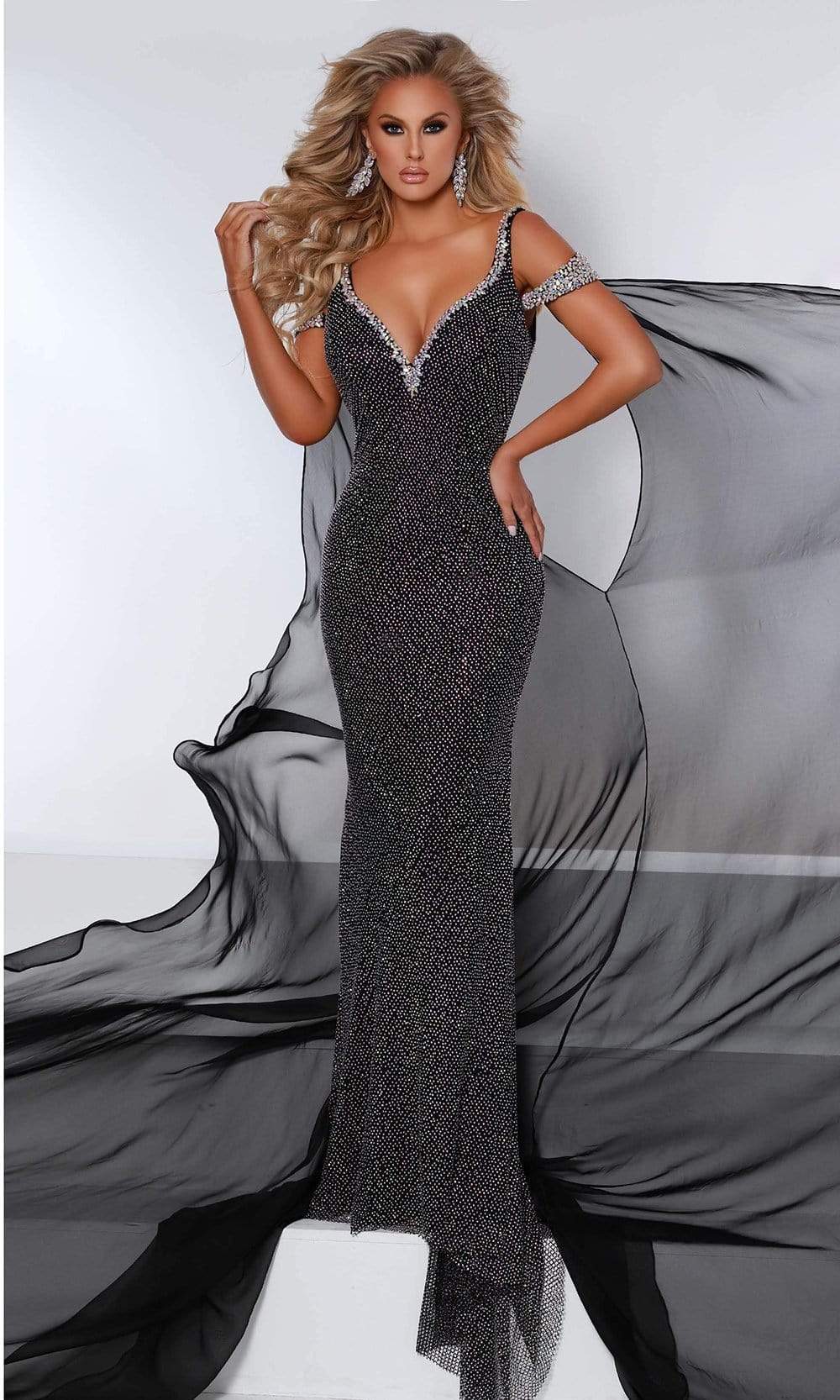 Image of Johnathan Kayne - 2440 Sleeveless Sequined Gown