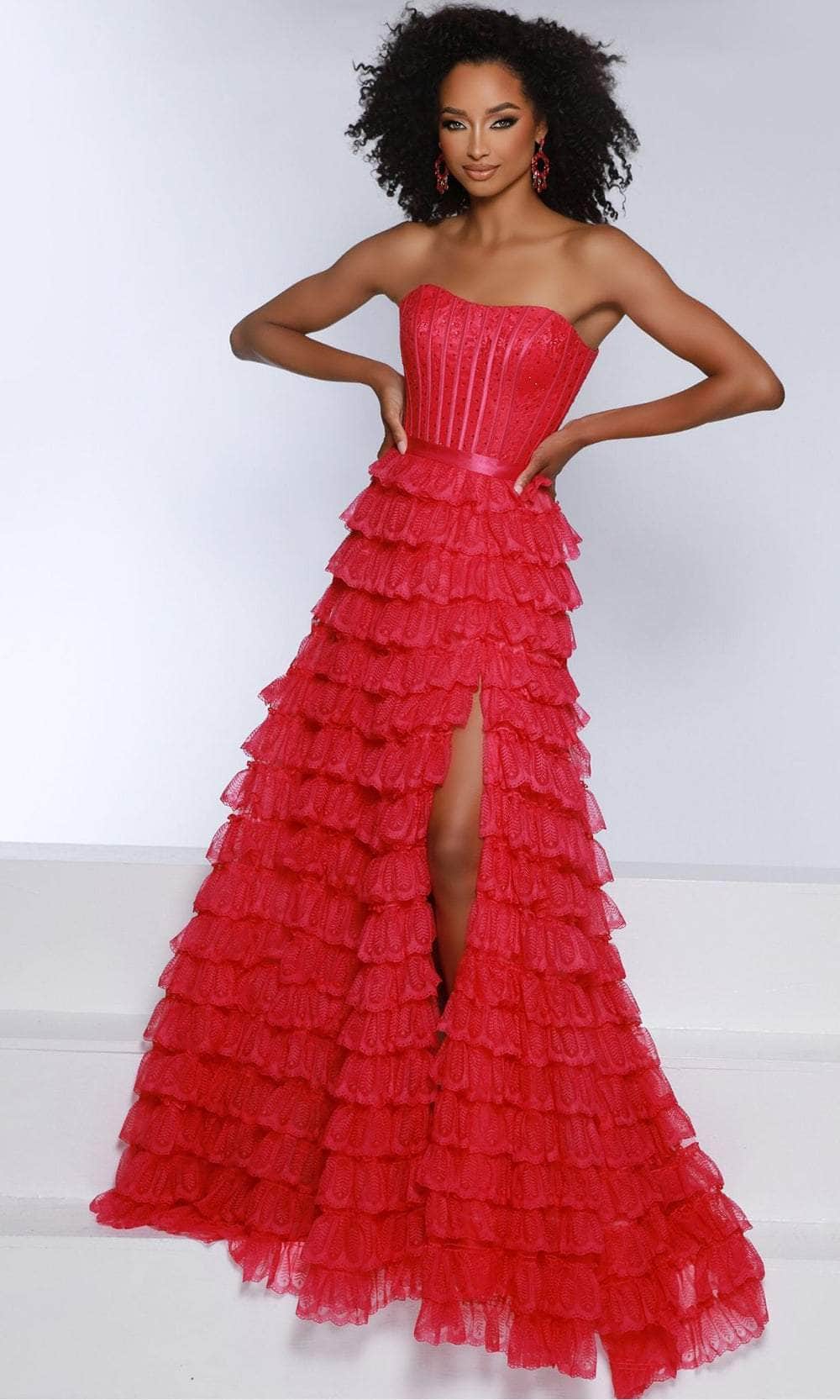 Image of Johnathan Kayne 2862 - Strapless Beaded Corset Prom Dress