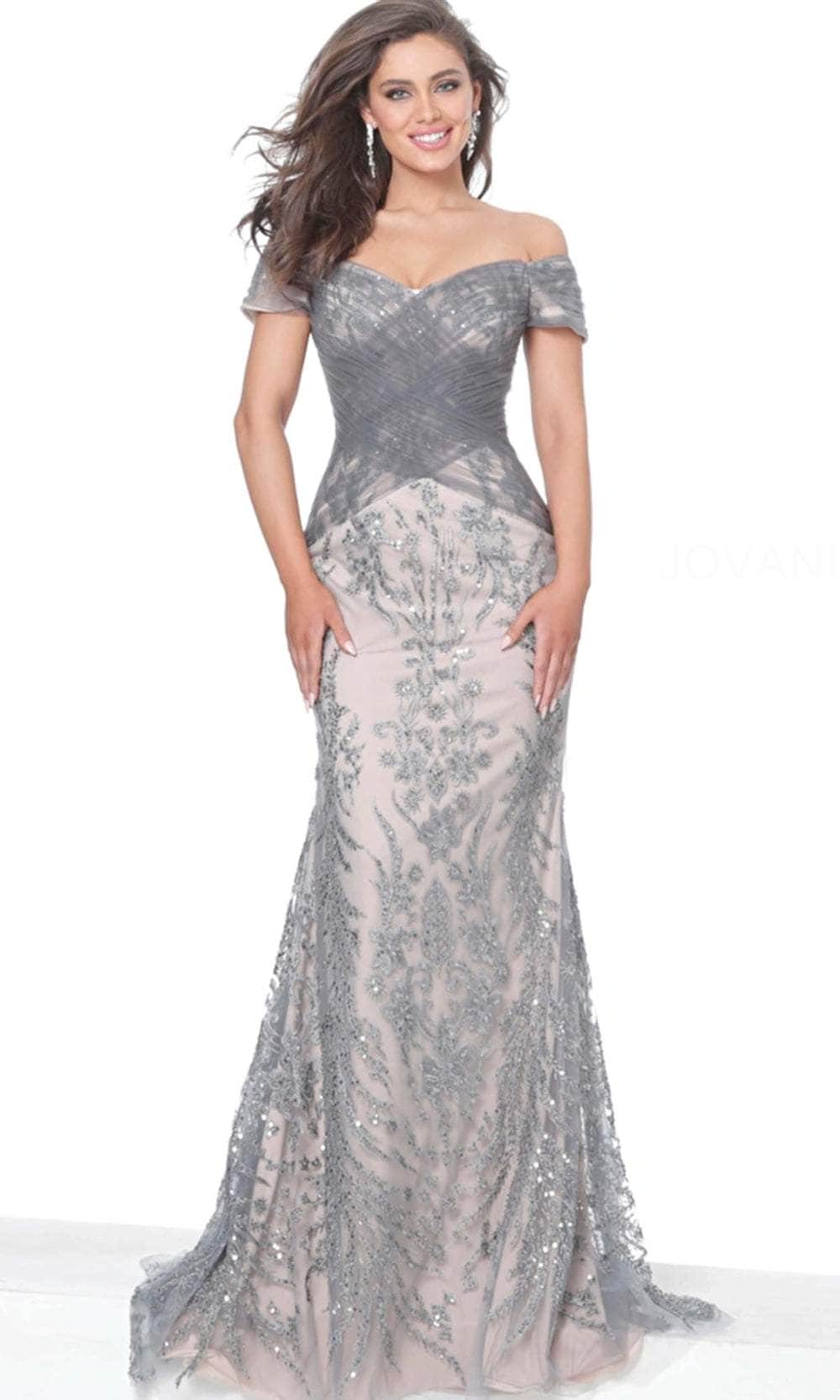 Image of Jovani 02083 - Ruched Mother of the Bride Dress