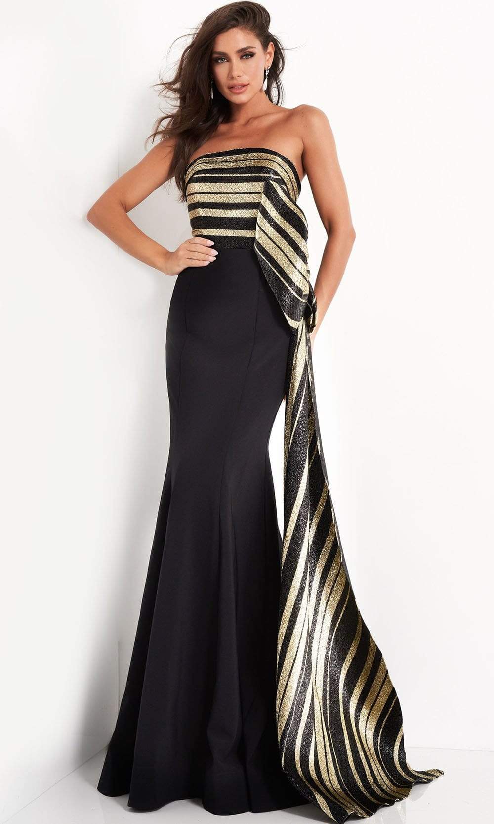Image of Jovani - 05084 Strapless Mermaid Evening Gown