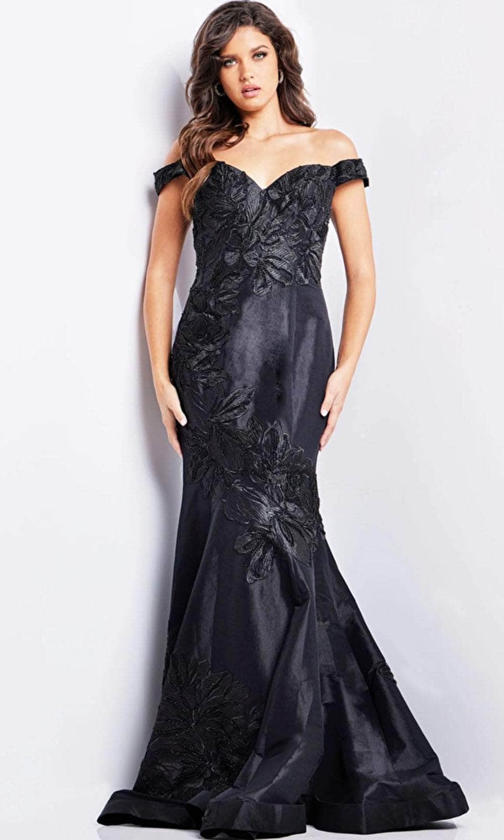 Image of Jovani 23928 - Embroidered Sweetheart Neck Dress