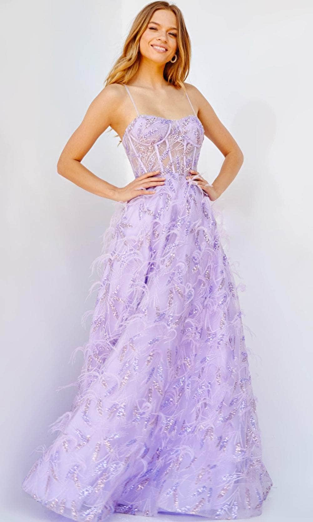 Image of Jovani 24078 - Semi-Sweetheart Corseted A-line Gown