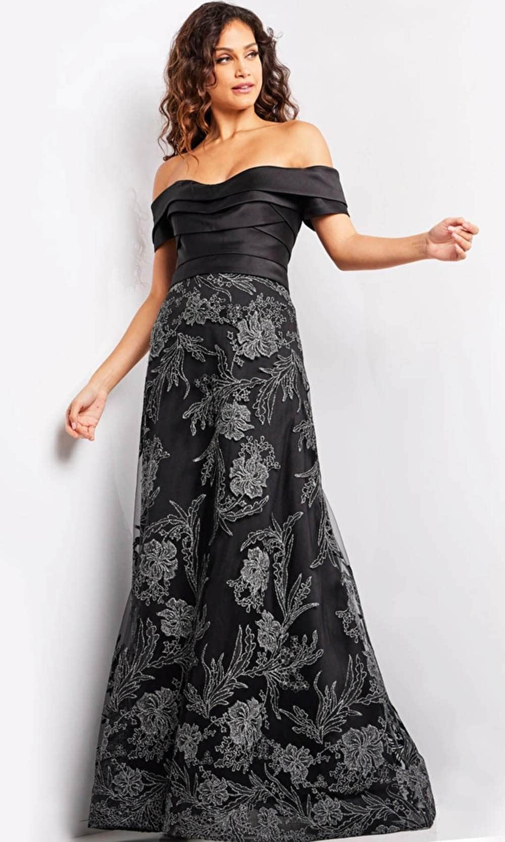 Image of Jovani 26186 - Pleated Sweetheart Evening Gown