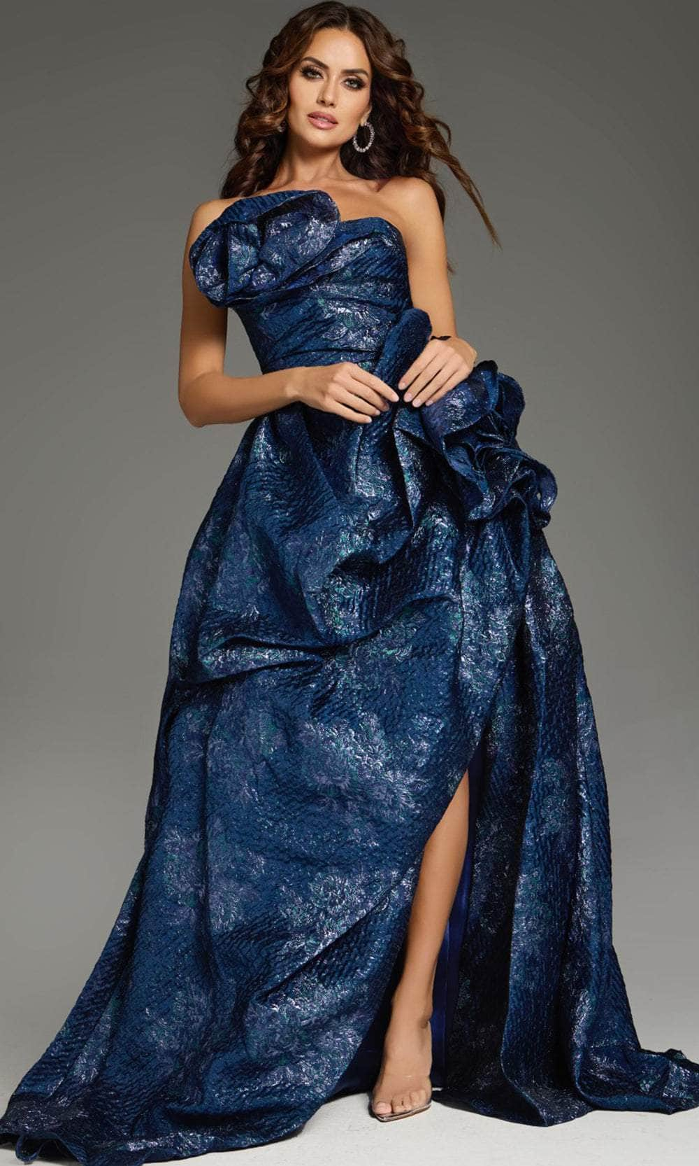 Image of Jovani 26269 - Dramatic Ruffle Strapless Prom Gown