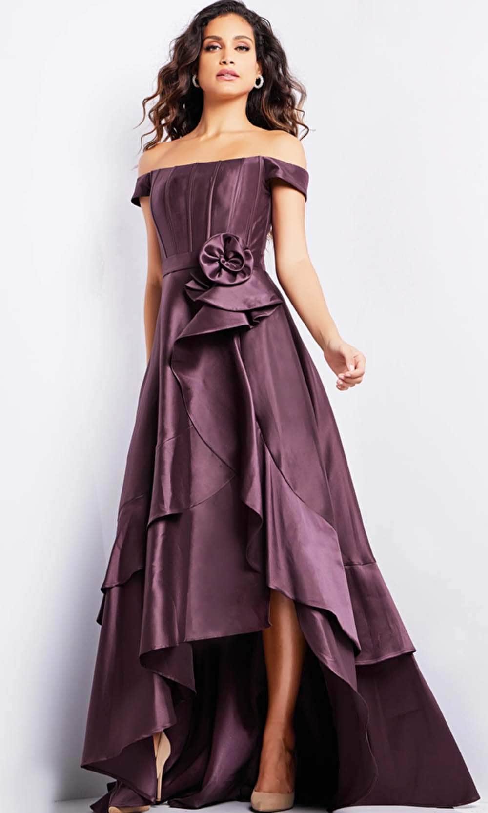 Image of Jovani 37014 - Corset High Low Evening Dress