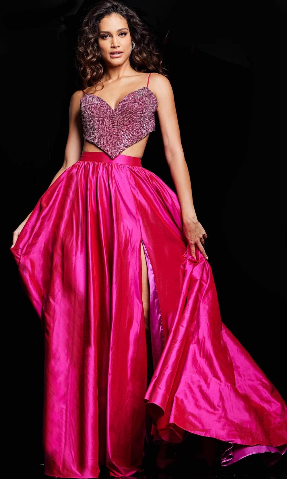 Image of Jovani 37045 - Bejeweled Sweetheart Prom Dress