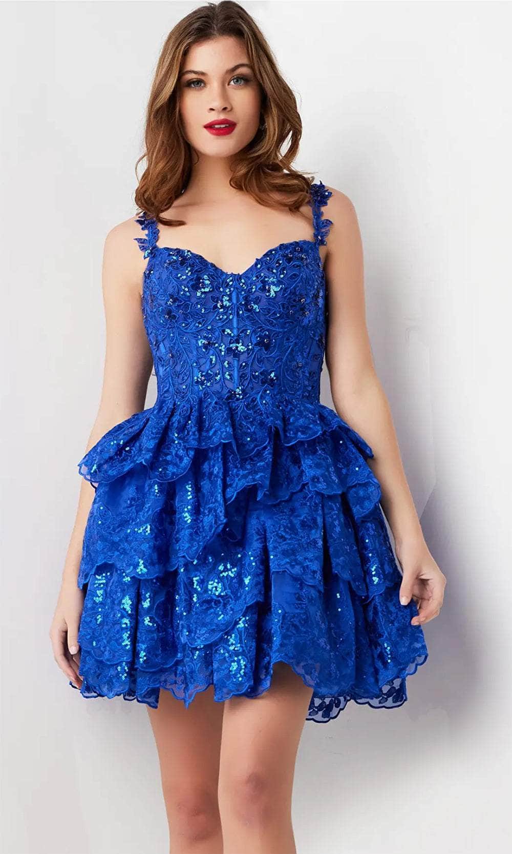 Image of Jovani 37080 - Sequin Embroidered Sweetheart Cocktail Dress