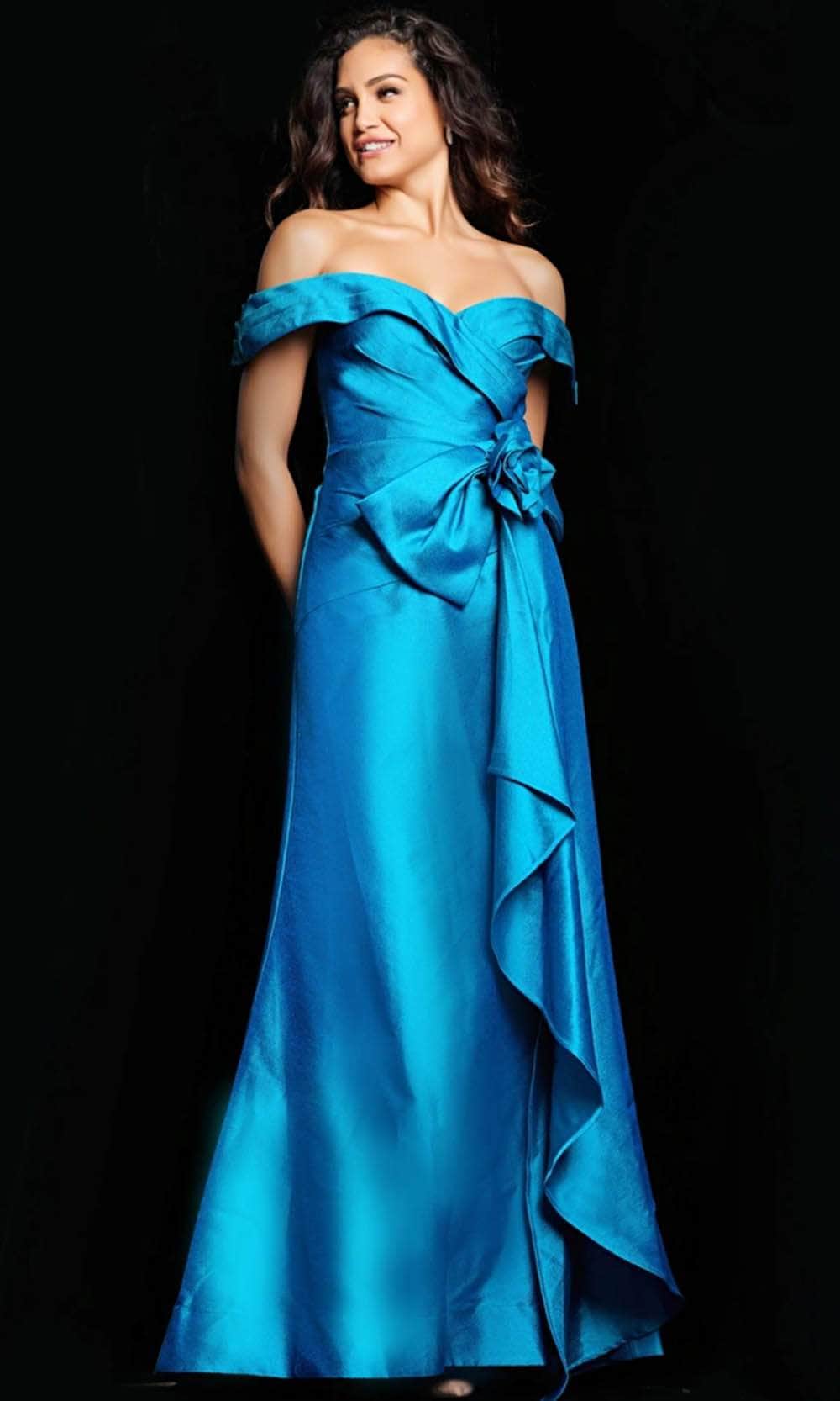 Image of Jovani 37098 - Sweetheart Taffeta Evening Gown