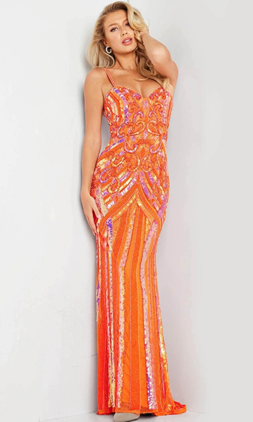 Image of Jovani 38300 - Sequin Embellished Gown