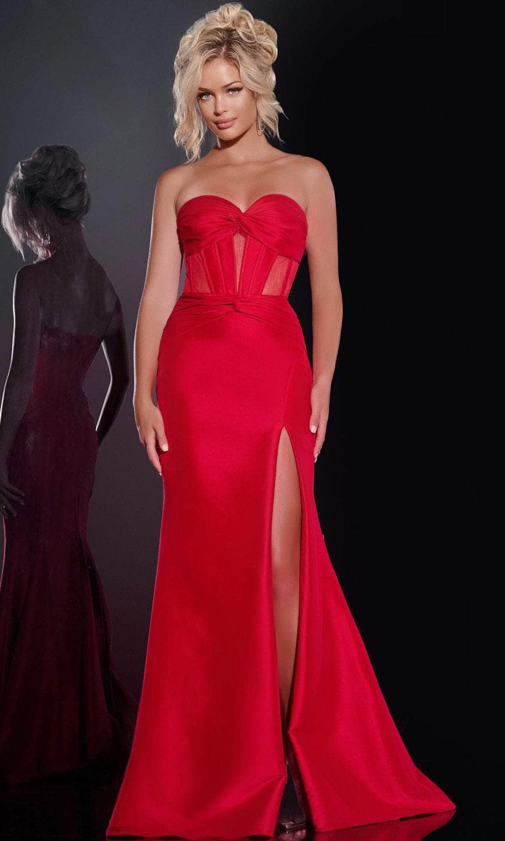 Image of Jovani 42375 - Illusion Cutout Prom Dress