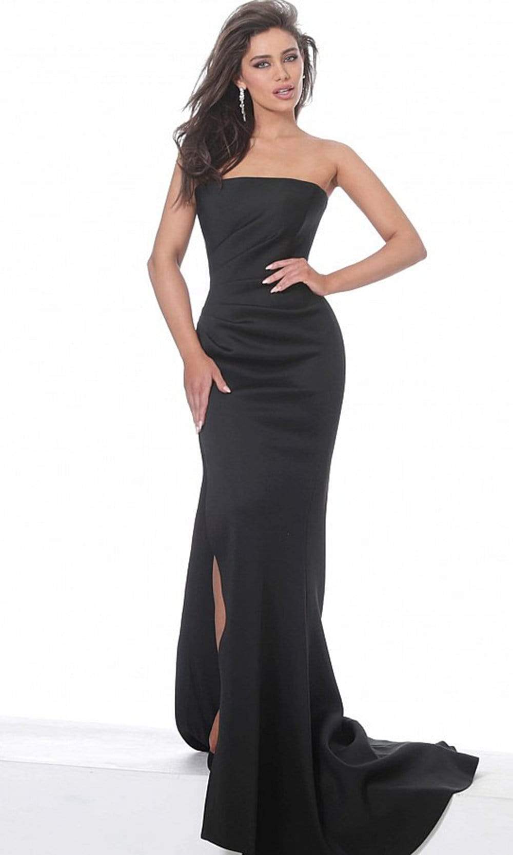 Image of Jovani - 94366 Strapless Straight Neckline Slit Mermaid Gown