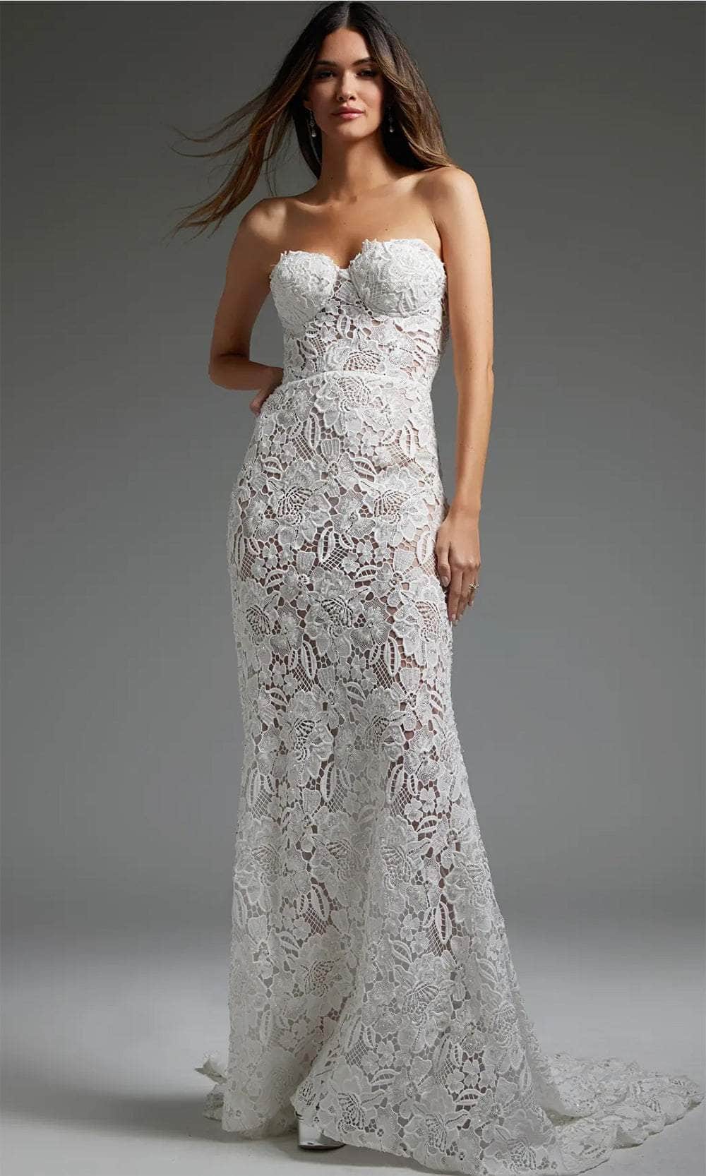 Image of Jovani JB38271 - Lace Corset Bridal Gown