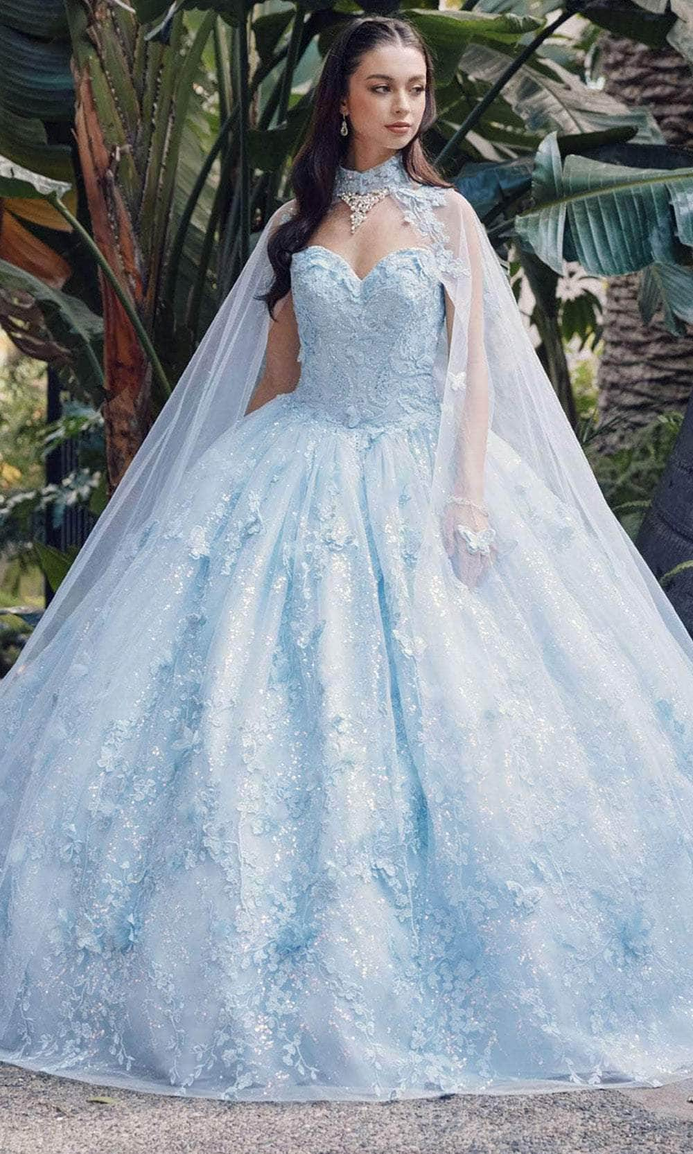 Image of Juliet Dresses JT1449J - 3D Floral Embellished Sweetheart Ballgown