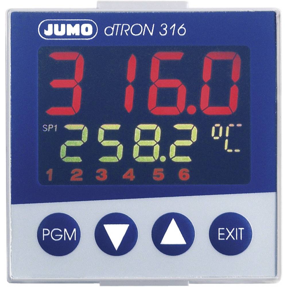 Image of Jumo dTRON 316 PID Temperature controller Pt100 Pt500 Pt1000 KTY11-6 L J U T K E N S R B C D -200 up to
