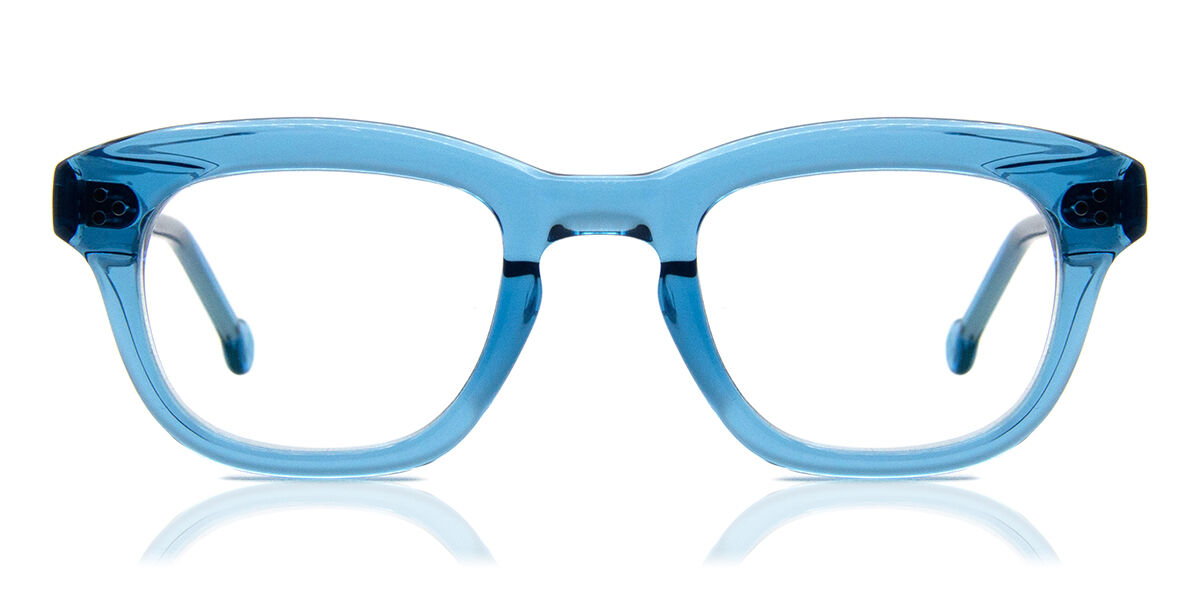 Image of LA Eyeworks Bouma 1024 50 Niebieskie Męskie Okulary Korekcyjne PL