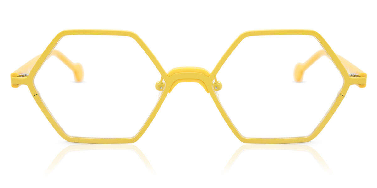 Image of LA Eyeworks Pomfret 456264 Standard Żółte Męskie Okulary Korekcyjne PL