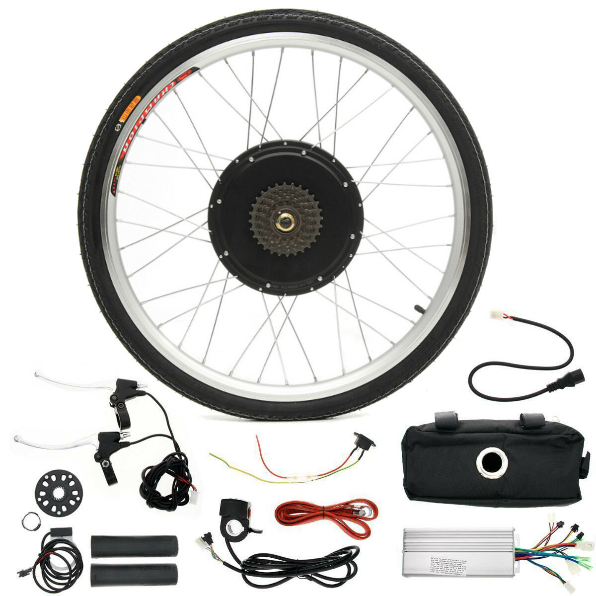 Image of LCD + 36V/48V 1000W 26inch Hight Speed Scooter Electric Bicycle E-bike Hub Motor Conversion Kit