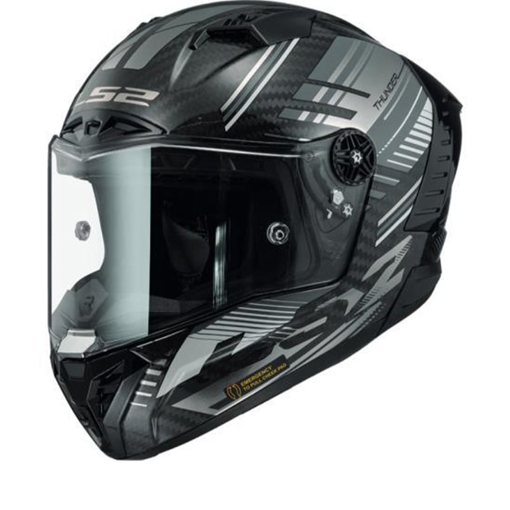 Image of LS2 FF805 Thunder C Volt GlBlack Grey 06 Full Face Helmet Size S EN