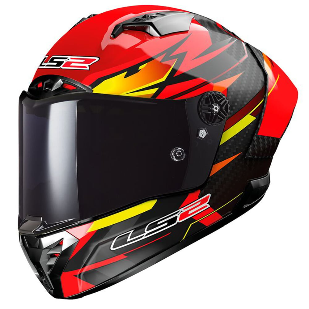 Image of LS2 FF805 Thunder GP Aero Fire Red Black Full Face Helmet Size S EN