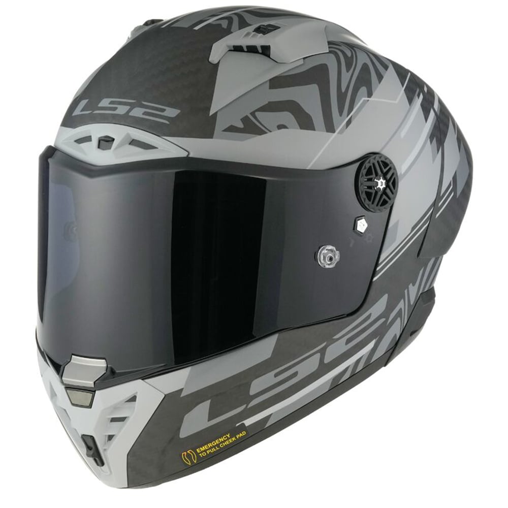 Image of LS2 FF805 Thunder GP Aero Polar Matt Black Full Face Helmet Size 2XL EN