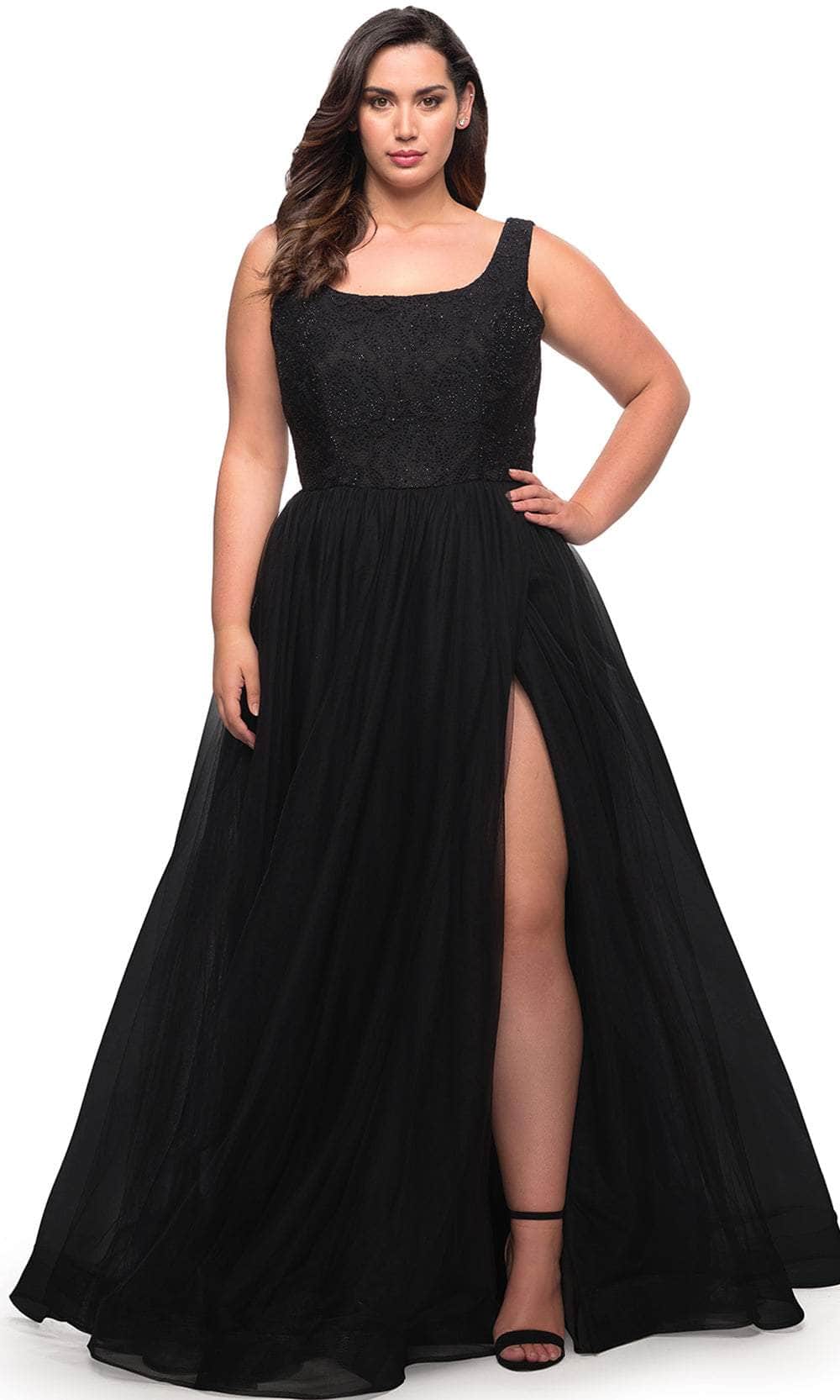 Image of La Femme 29070 - Scoop Neck A-Line Prom Dress
